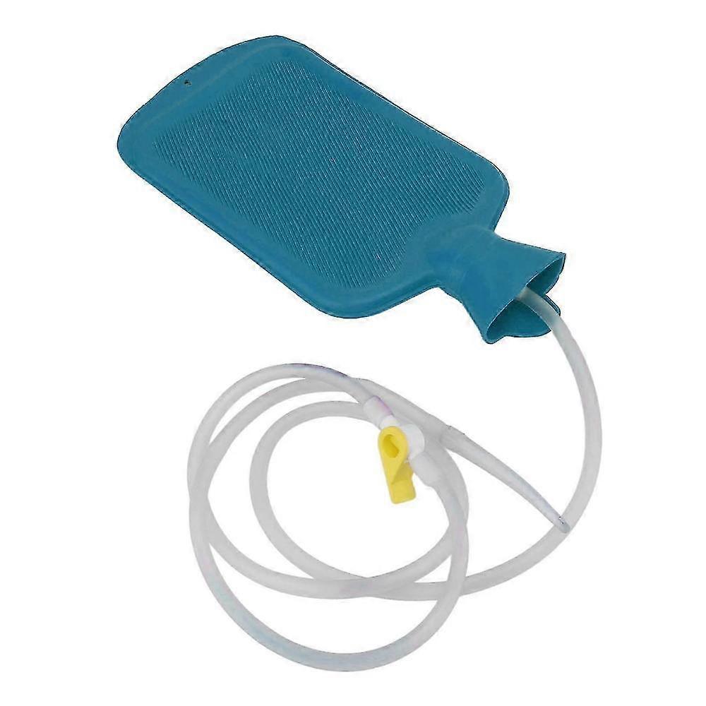2L Enema Bag with Reusable Tips and Flow Control Valve for Colon Cleansing
