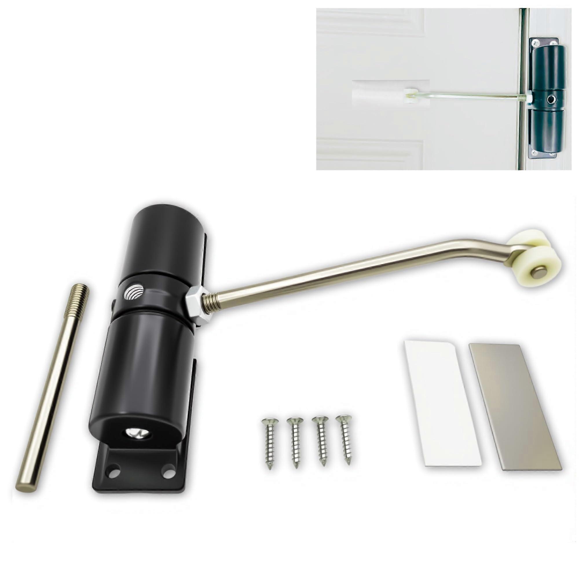 Automatic Door Closer for Home and Garage with Adjustable Closing Speed and HeavyDuty Metal Build
