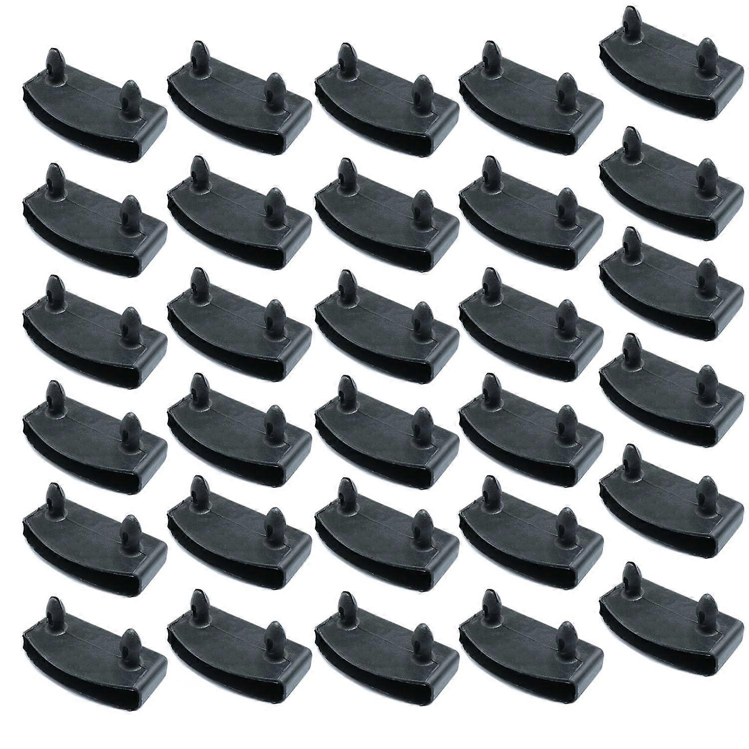30PCS Black Plastic Bed Frame Brackets for Center Slats Secure Support Easy Installation