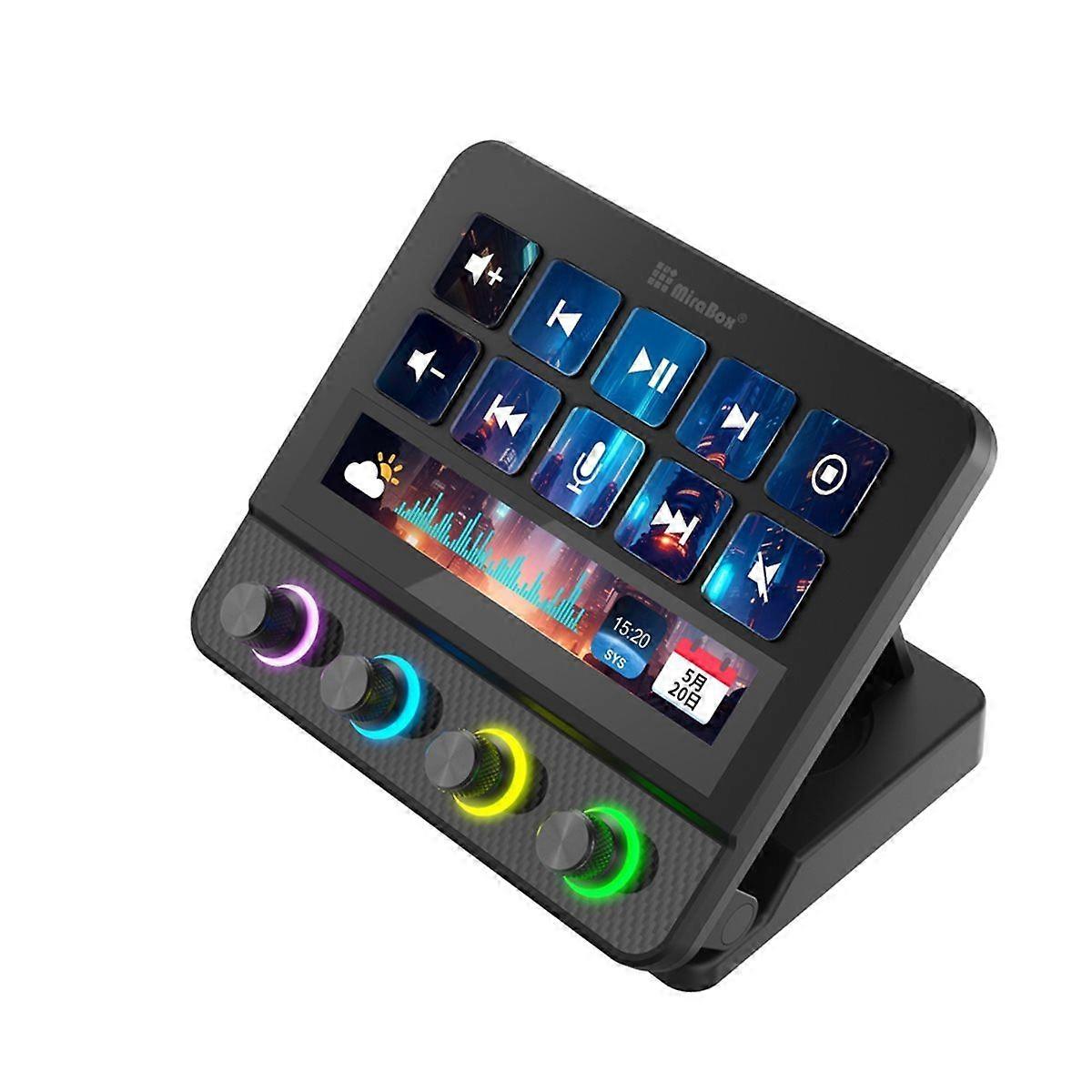 N4 Pro Visualization Console Visual Custom Keyboard Desktop Controller with RGB Buttons Touch-Bar
