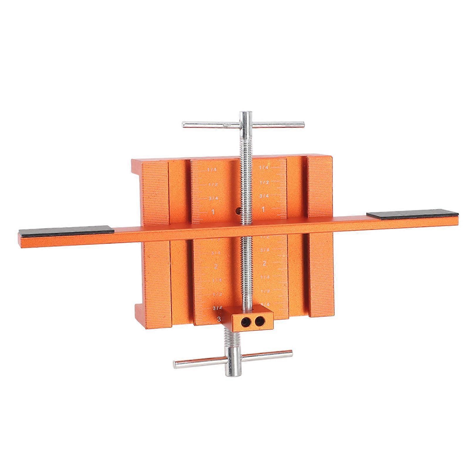 Adjustable Aluminum Cabinet Door Mounting Jig with Clamp, Precise Level Alignment for Kitchen