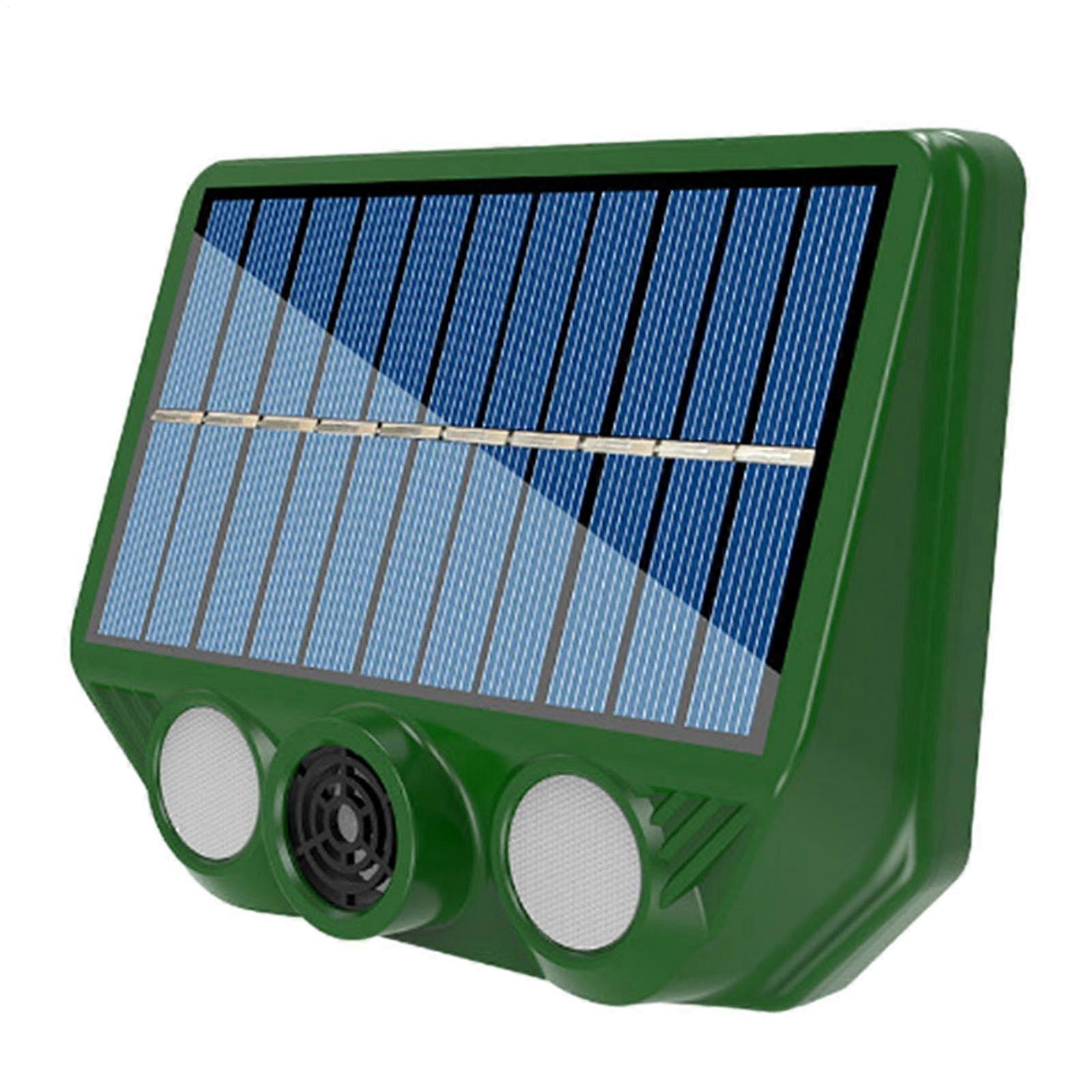 Solar Ultrasonic Animal Repeller with Motion Sensor, Dual Lighting, Solar and TypeC Charging