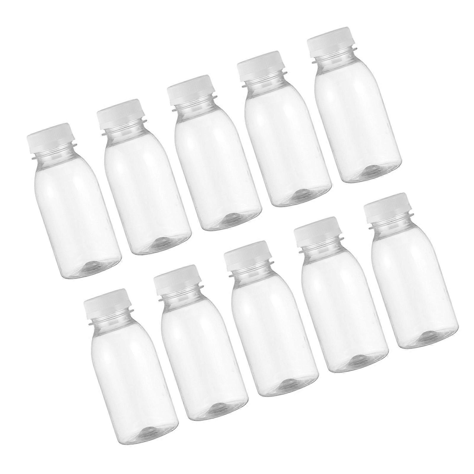 Plastic Milk Bottles Transparent Milk Storage Bottles for Storage 10Pcs
