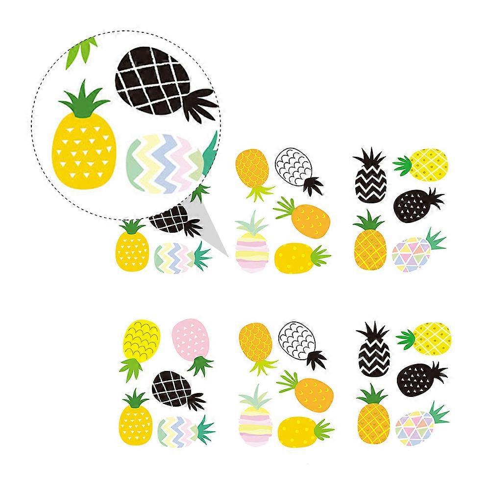 Pineapple Pattern Wall Decor for Decoration 6Pcs Creative Stickers