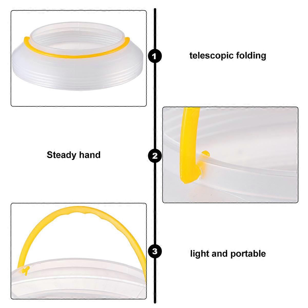 Stretchable Plastic Bucket Foldable Bucket for Outdoor Use 2Pcs 2L