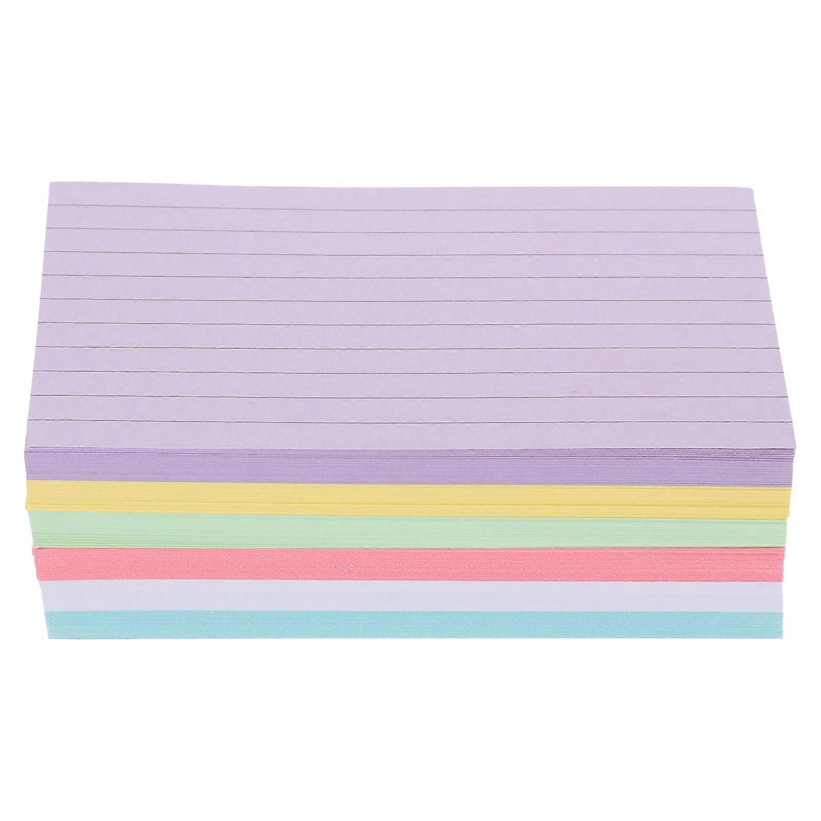 Colored Note Cards Paper Index Cards for Memorization 900 Sheets Pack