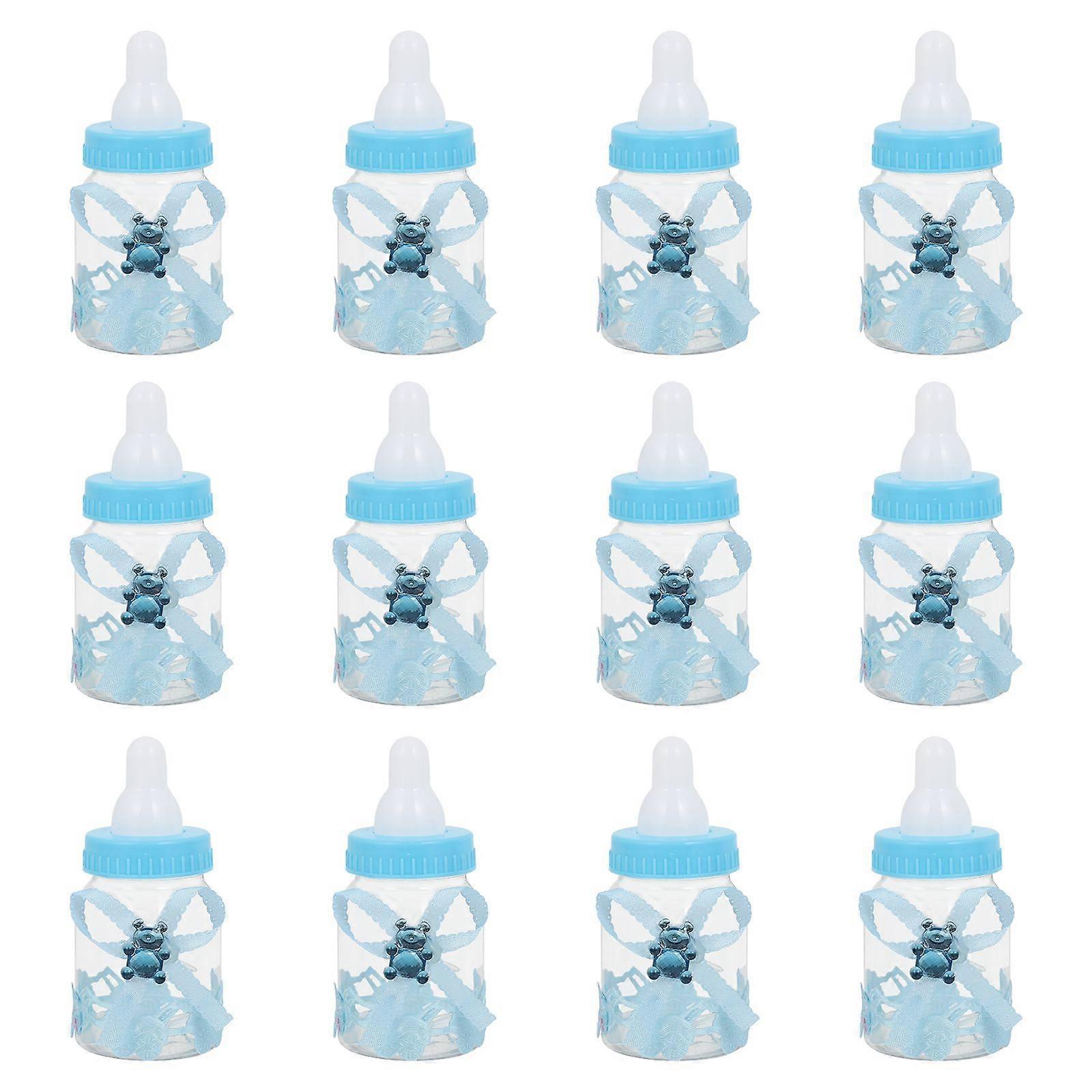 12Pcs Lovely Fillable Bottles Plastic Sweet Candy Boxes Pretty Chocolates Boxes