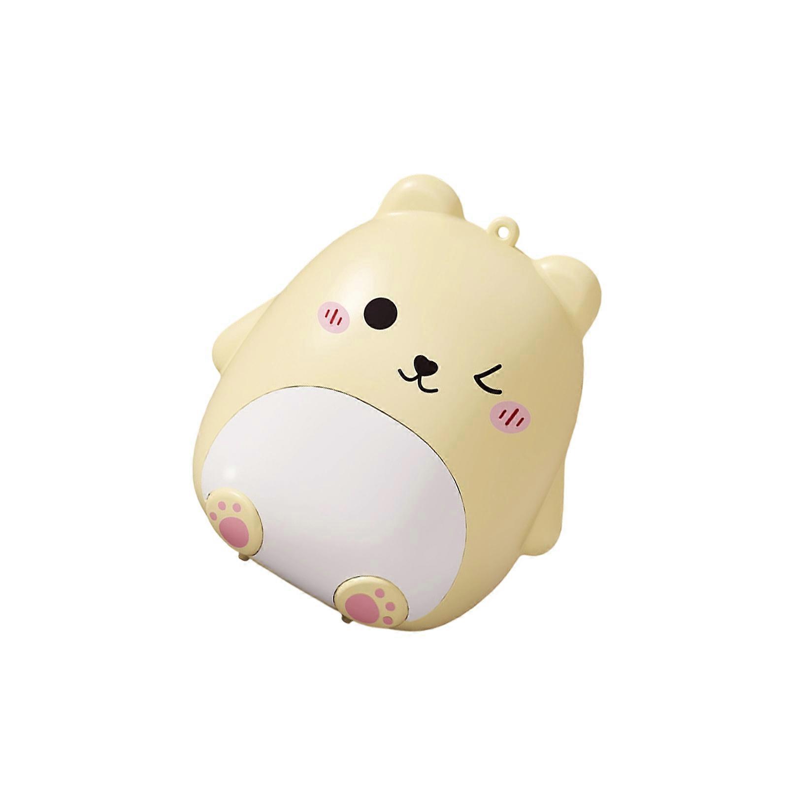 Cartoon Bear Portable Pills Organizers For Easy Pills Sorting Safe Materials Multiple Section  Yellow