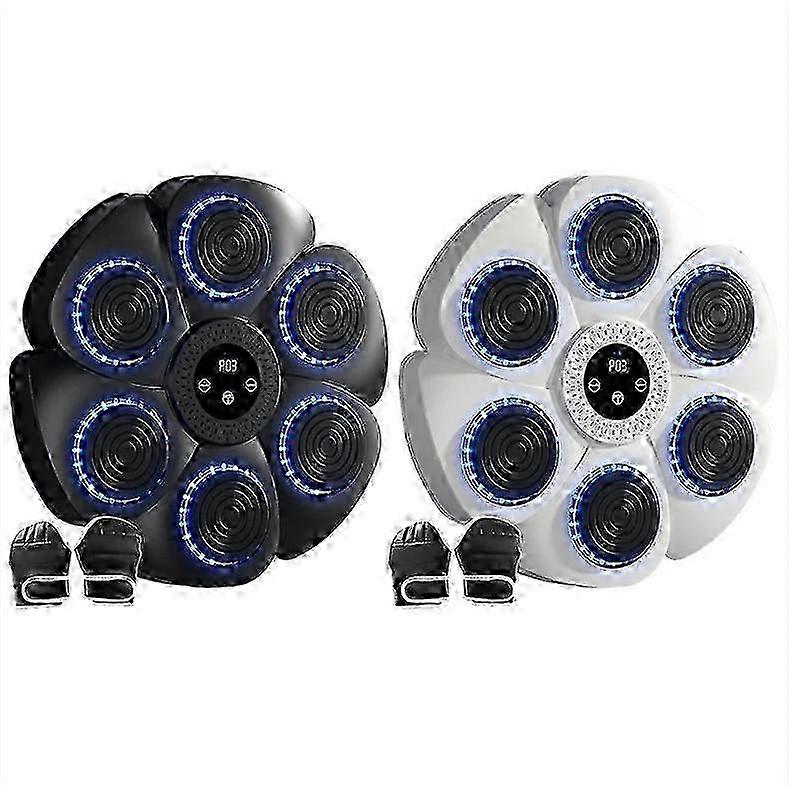 Smart Boxing Machine with Bluetooth Music Sync, LED Lights, Wall Mounted Trainer for Home Gym