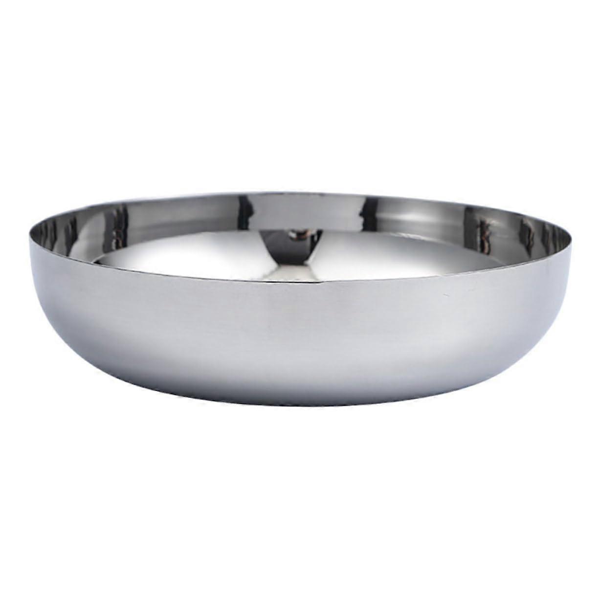 Stainless Steel Salad Bowl MultiFunction Deep Fruit Storage Container for Kitchen Stackable Design