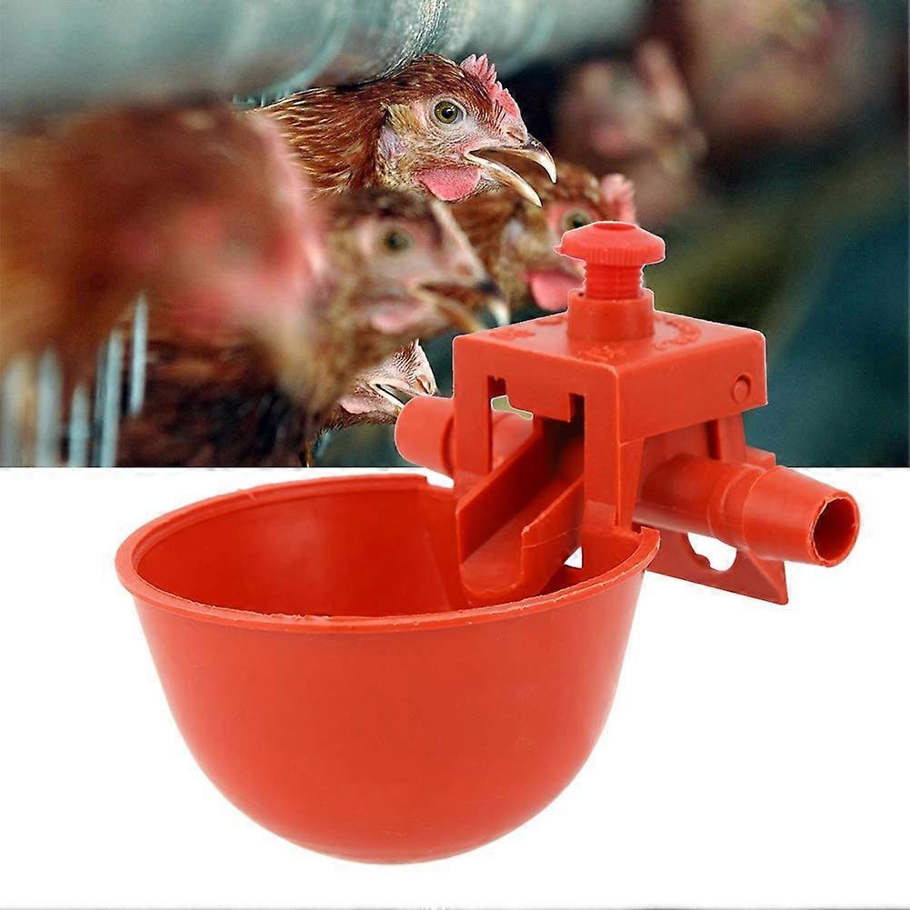 Automatic Chicken Waterer Cups, 10pcs Poultry Drinking Bowls for Coop, Tool Install Adjustable