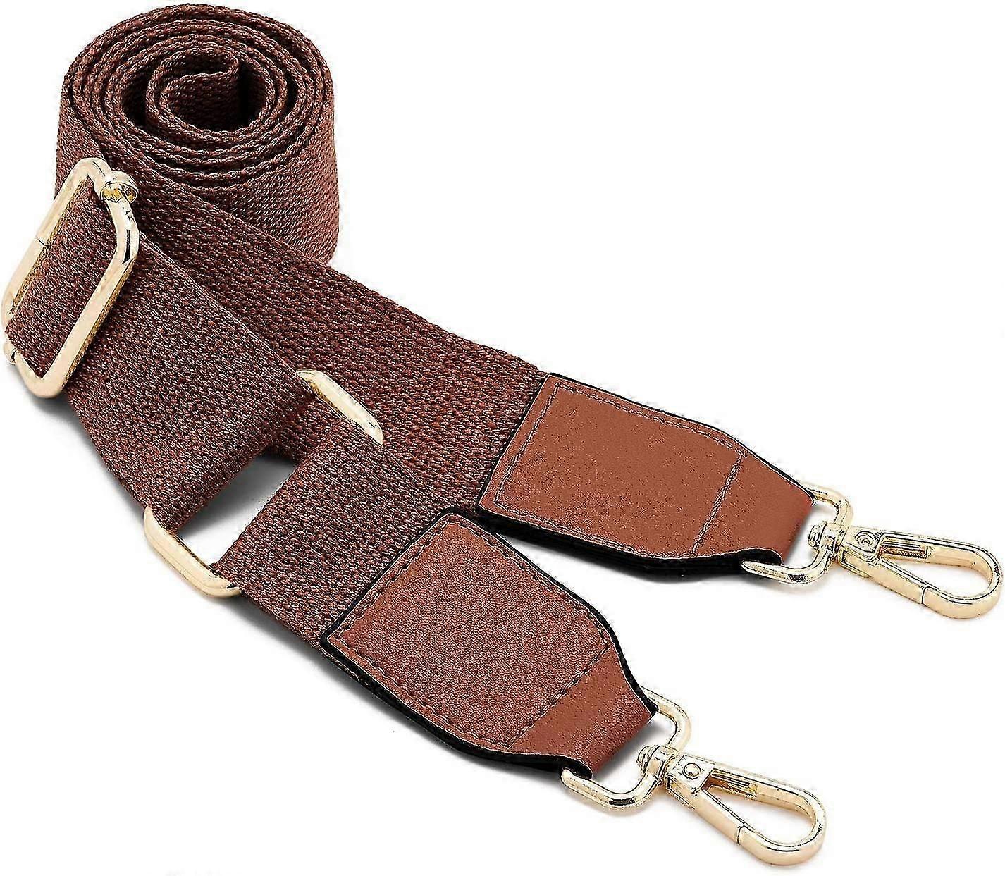 Women's Wide Shoulder Bag Strap, Adjustable Replacement Leather Long shoulder strap(brown)