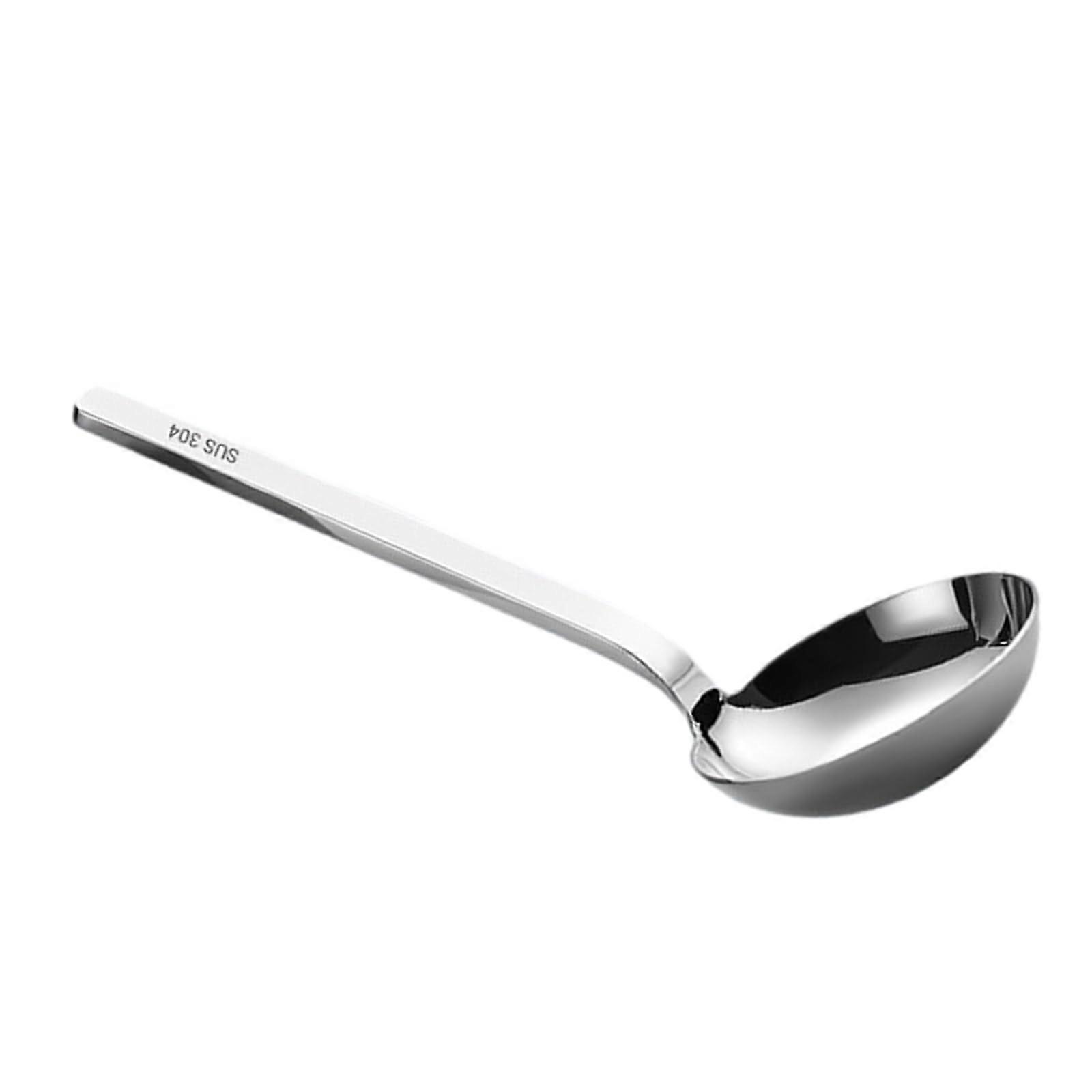 Stainless Steel Soup Ladle Ergonomic Short Handle Rustproof Large Serving Spoon for Kitchen Use