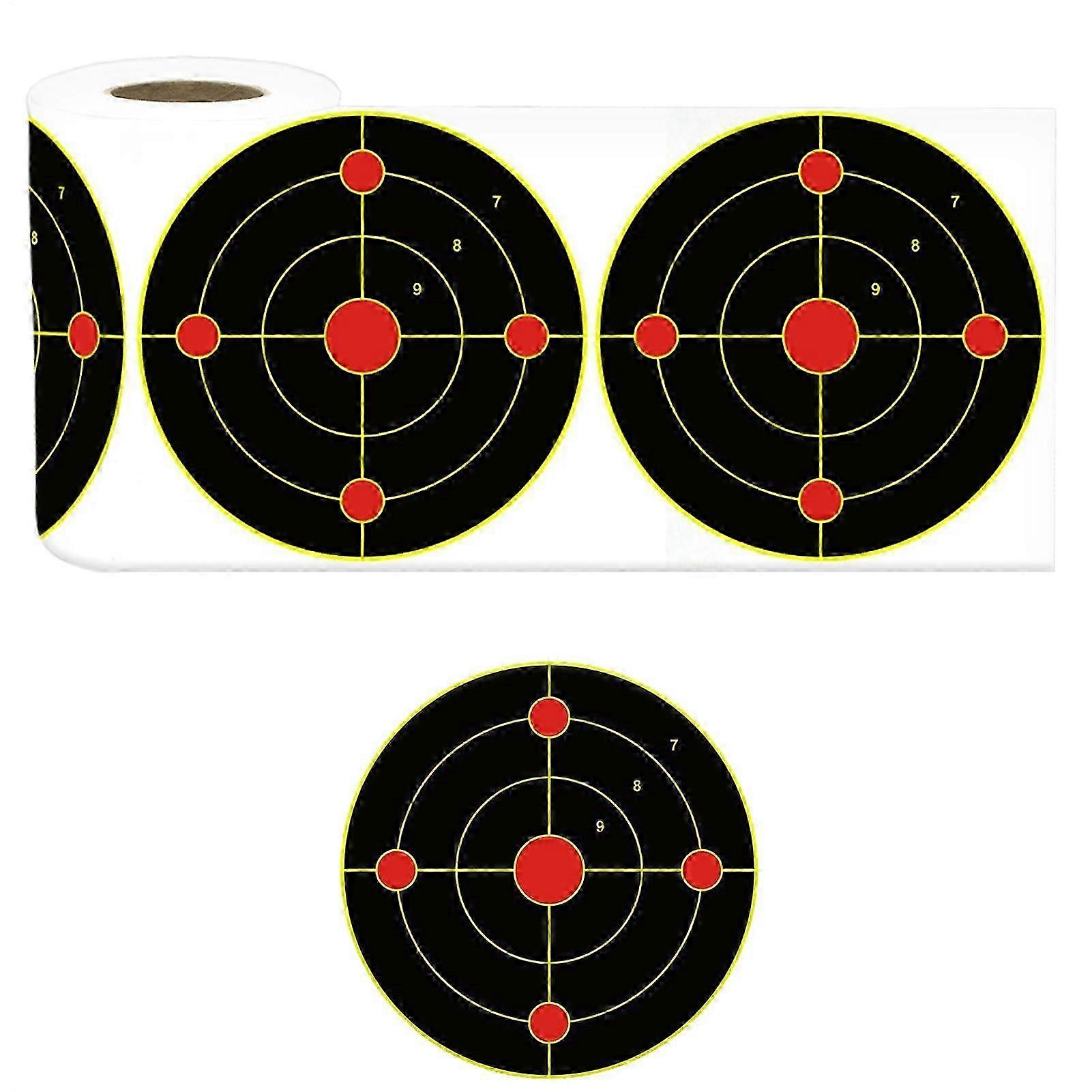 6 Inch Fluorescent Splatter Shooting Targets Stickers with Adhesive Back, Reactive Target Labels