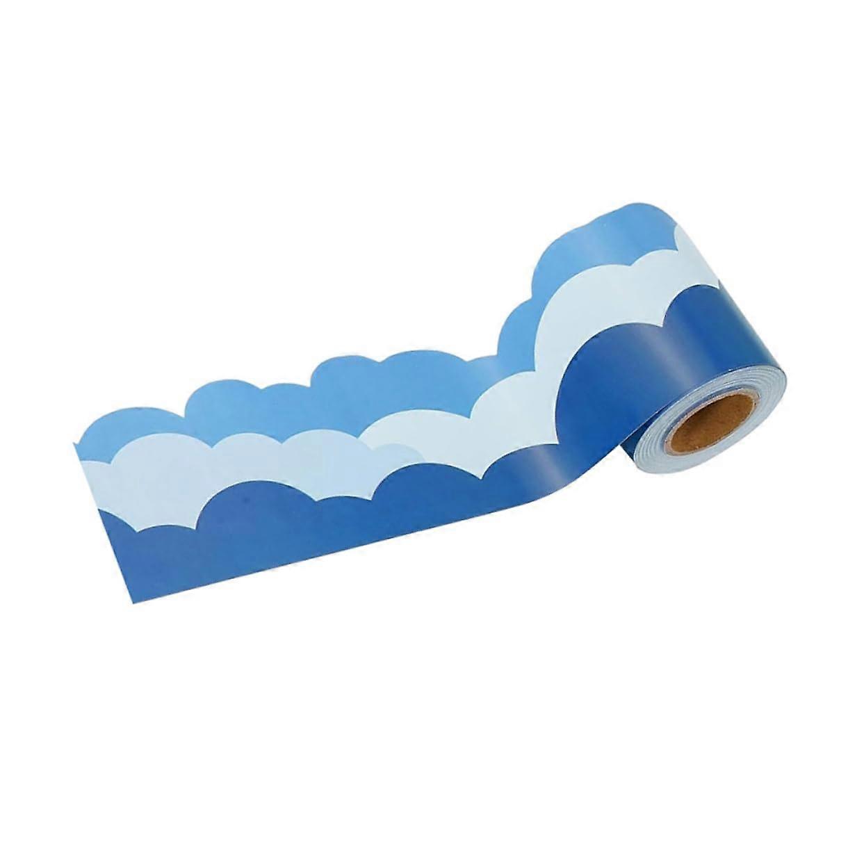 Cloud Bulletin Board Borders Roll for Classroom Decoration and Whiteboard Chalkboard Trim