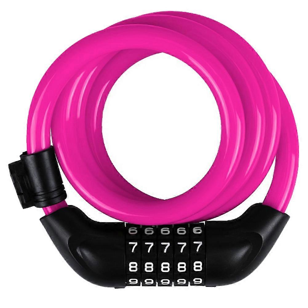 Bicycle Locks, Electric Bike Five-Digit Combination Locks, Red