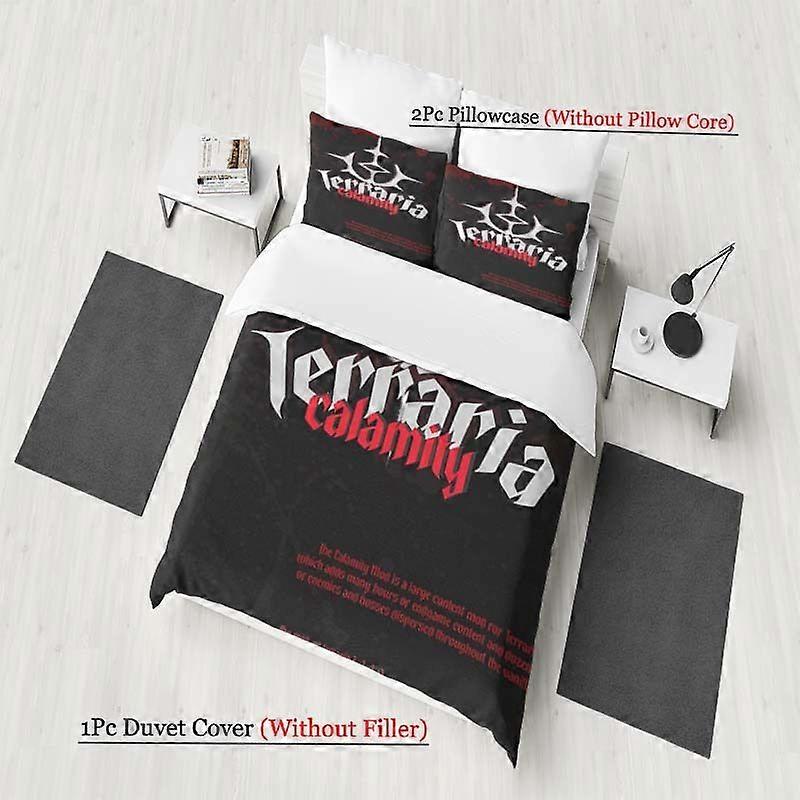 Terraria Large Mod Calamity Pattern Three-Piece Set Soft And Comfortable Bedding Set