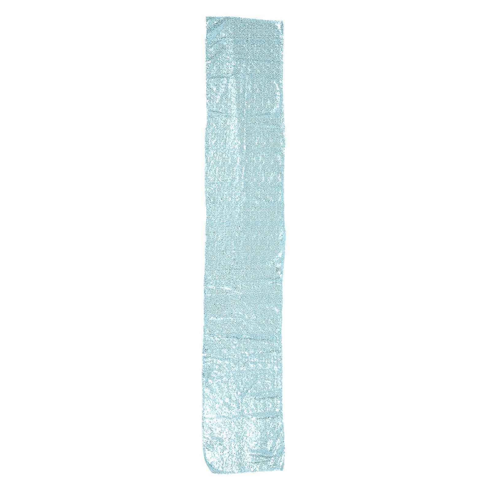 Blue Sequin Table Runner for Decoration 5Pcs Stylish Blue Table Cloth