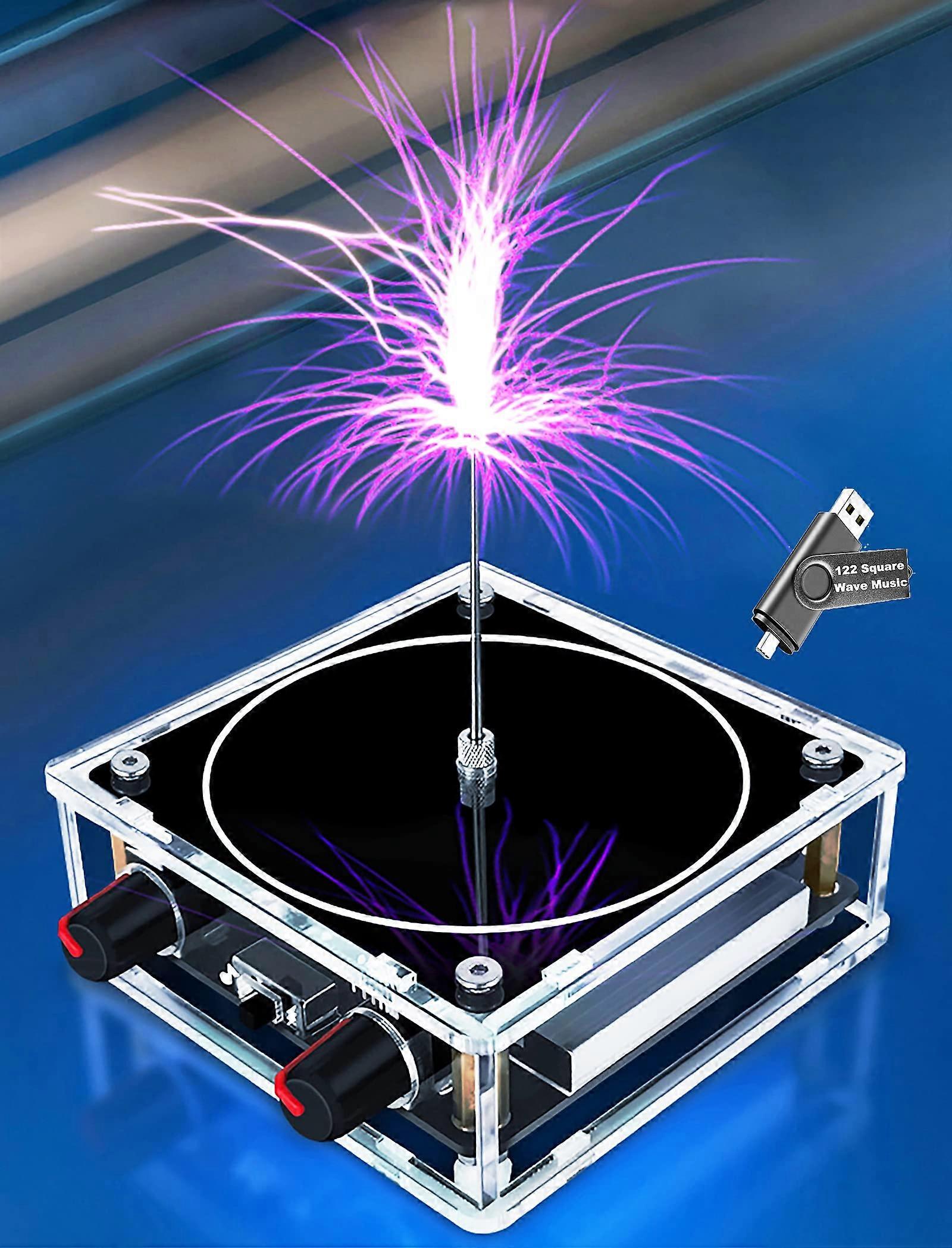 Coil Plasma Speaker with Touchable Lightning Display for Desktop Science Experiment B Color