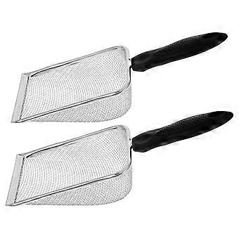 Cat Litter Scoop Stainless Steel Tool for Efficient Cleaning 2Pcs