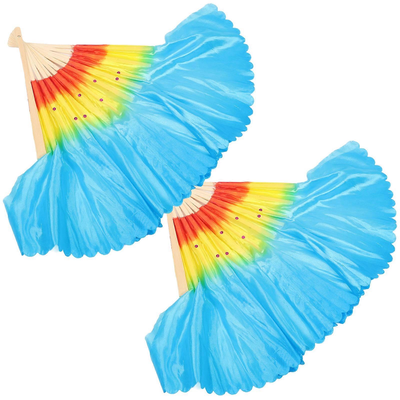 Exercise Hand Fan for Decor 2Pcs Folding Dance Fan