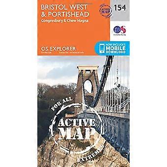 OS Explorer Karte aktiv (154) Bristol West und Portishead (OS Explorer aktive Karte)