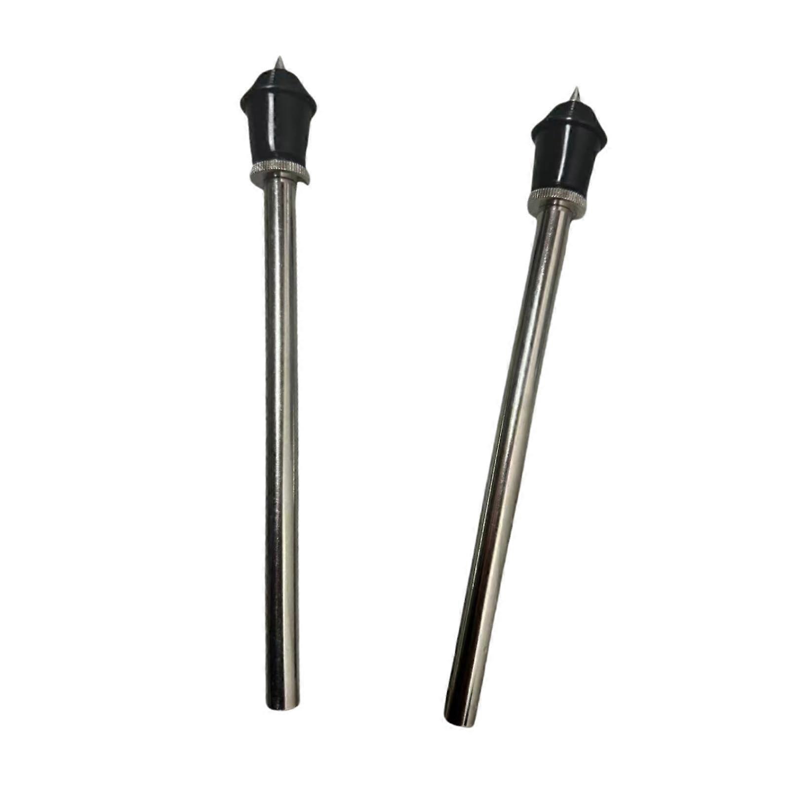 Adjustable Metal Tom Drum Legs with Rubber Caps for Drum Set Stable Support 2 Pack