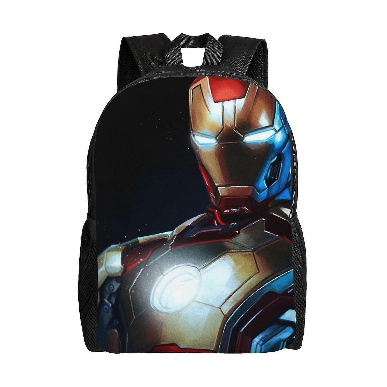 j7031 Iron Man Backpack, Travel Laptop Backpack, Water Resistant College School Computer Bag, Durable e7031