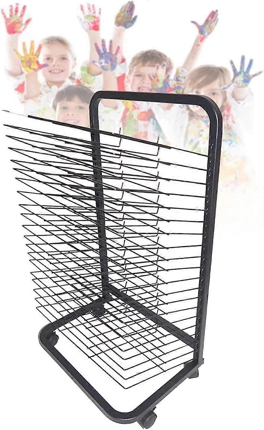 Double Sided 20 Layer Art Drying Rack for Classroom and Studio, Compact SpaceSaving Organizer