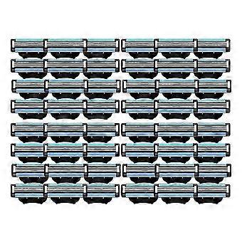48 stuks navulmesjes voor handmatige Mach 3 scheermesjes, geschikt voor Gillette Mach 3 herenscheermesjes (PL).