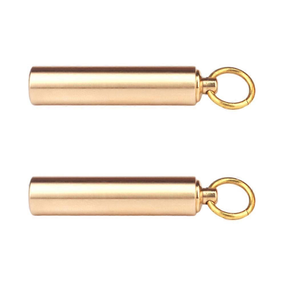 Mini Waterproof Brass Container Storage Case for Emergency Use 1Set