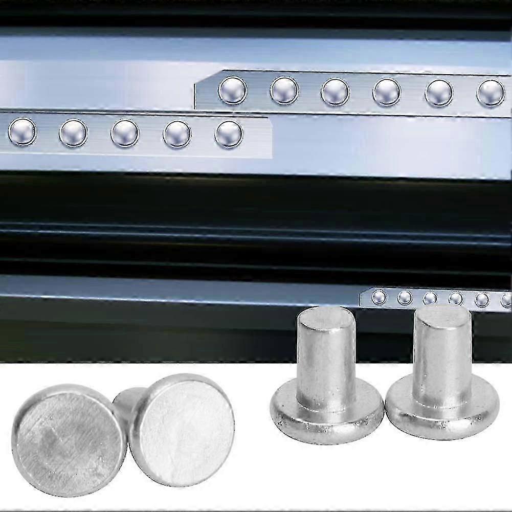 M4 Flat Head Solid Rivets 100pcs GB867 Aluminum Flat Head Rivets M4 x 4