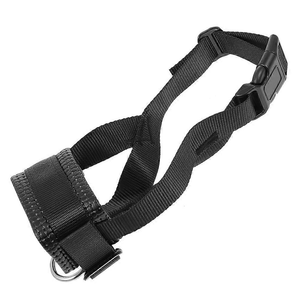 Black Nylon Dog Muzzle for Scavenging Prevention 3Pcs Adjustable