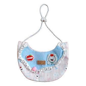Pet Bib - Cute Ruffled & Bear Embroidery - for Cats & Small Dogs