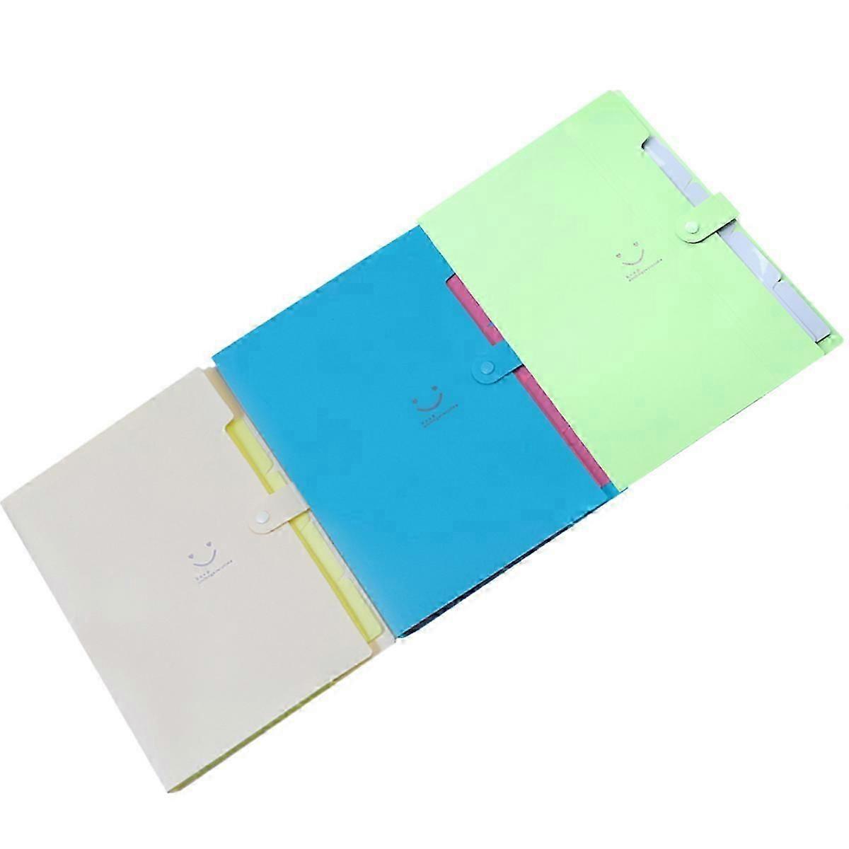 File Folder Accordion Folder for Holding Files 3Pcs Assorted Color Plastic