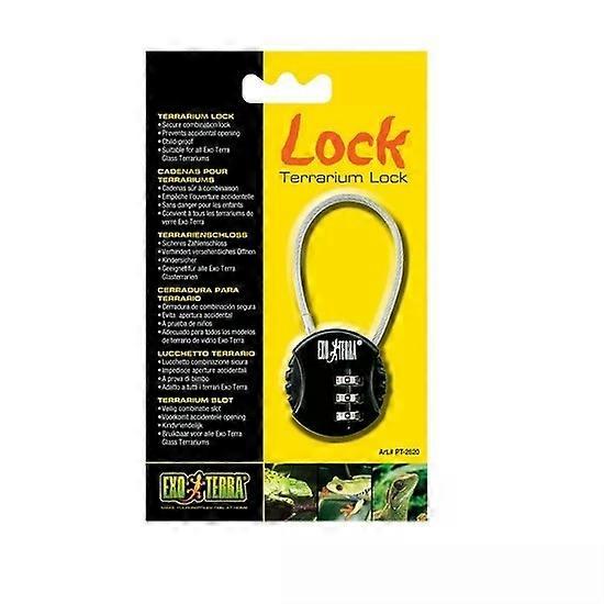 Terrarium Lock Combination Code Black Secure Escape-Proof Child-proof
