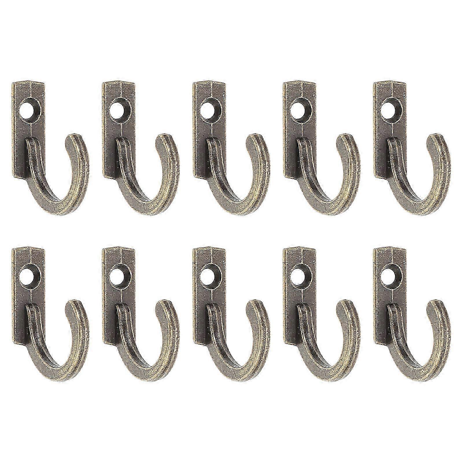 Wall Mounted Hook Single Prong Hook compatible with Home Use 10Pcs Retro Style