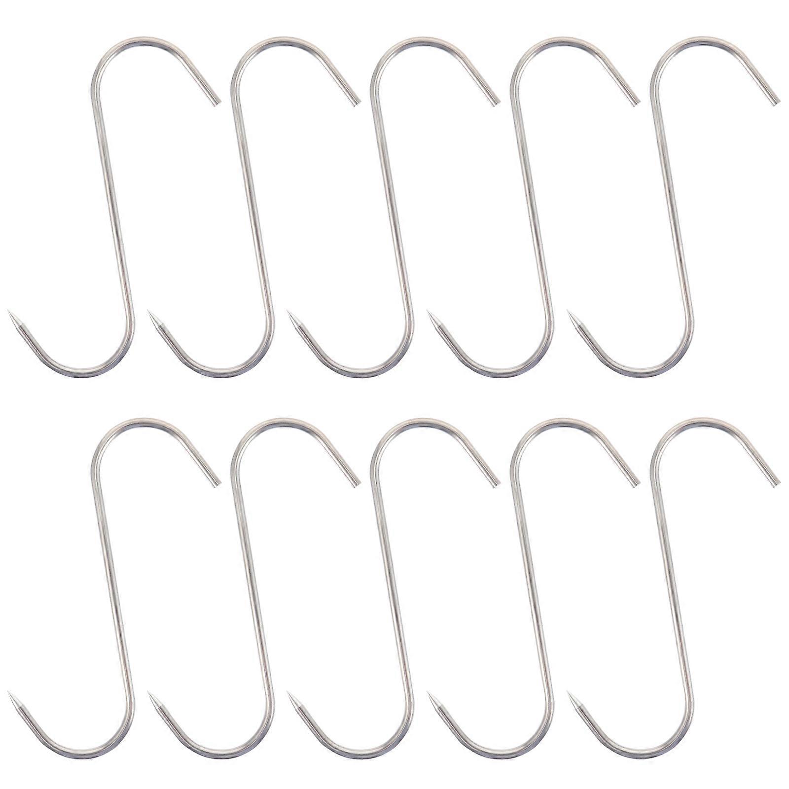 10PCS Meat Processing Butcher Hook Hooks for Bacon Meat Hams Processing