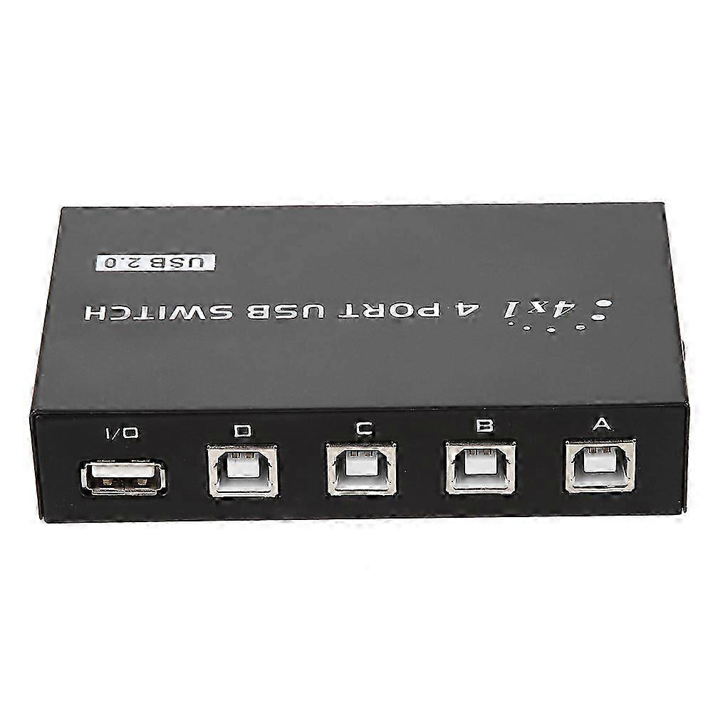 2/4 Port USB 2.0 Manual Sharing Switch Switcher Box Compatible withPC Printer Scanner (4 Port)