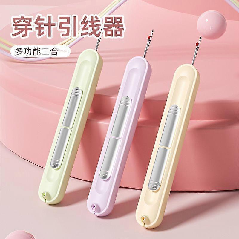 Needle Threaders, 2 in 1 Needle Threader Seam Ripper for Hand Stitching, Upgraded Automatic Needle Threader with Stretchable Thread Insertion Needles,