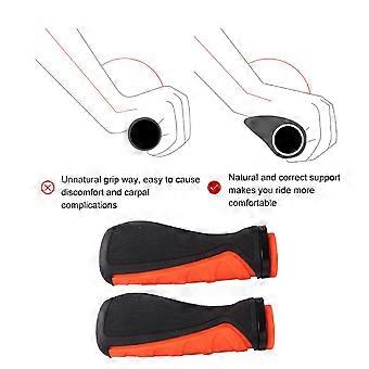 Rubber Mountain Bike Handlebar Grips for Secure Grip 2Pcs Cycling Handlebar Covers