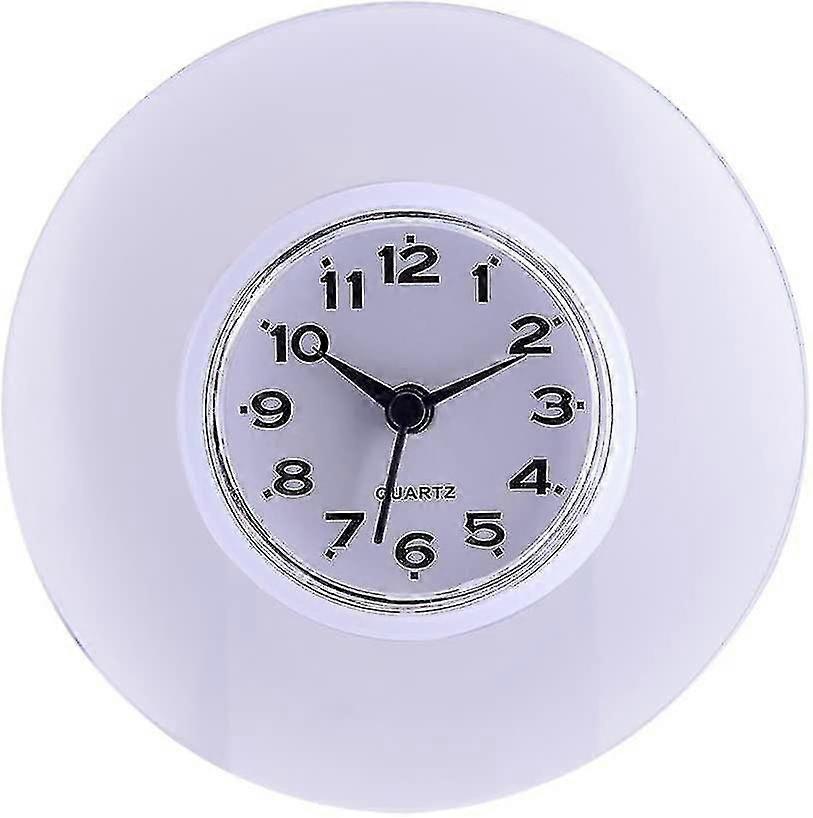 Bathroom Clock With Suction Cups - Wall Mounted Shower Clock Hang, &eacute;waterproof(white)