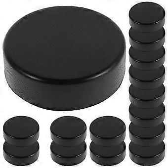 Ice Hockey Pucks Training 40 Pieces Solid PU Black for Indoor Use