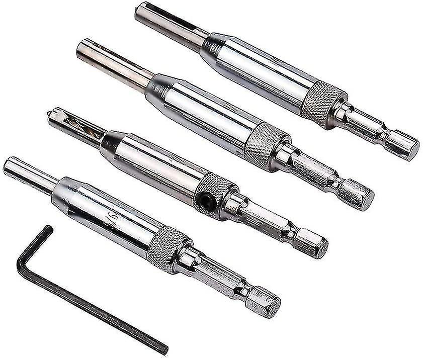 セルフセンタリングドアキャビネットヒンジドリルビット - 7pcs Hss 1/4 "セルフセンタリングヘックスシャンクプレカットビット