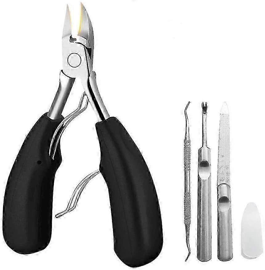 5pcs Nail Clippers Set compatible with Thick Nails