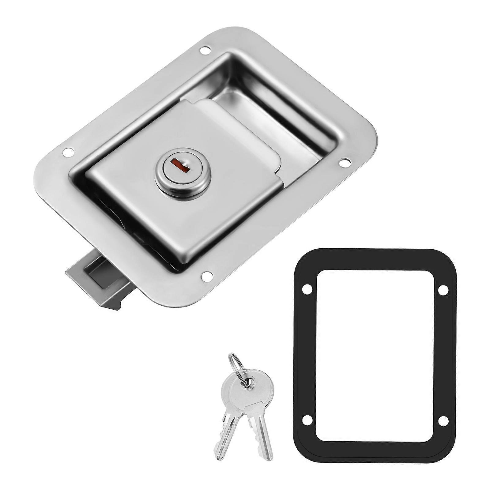 Silver Dragging Lock Paddle Handle Lock for Toolbox Door Latch
