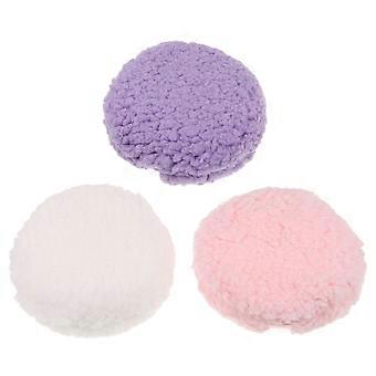 3pcs Powder Puff, Extra Soft Plush Makeup Body Puffer, Washable Dusting Puff for Women Lady Wet Dry Makeup, Pink White Purple