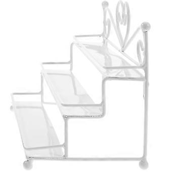 Organizer per smalto per unghie in metallo Supporto per smalto per unghie da tavolo Organizer Rack (bianco)