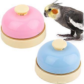 Clochettes pour oiseaux, lot de 2 clochettes d'entraînement pour perroquets, clochette d'apprentissage, jouet d'entraînement pour animaux de compagnie, clochette en acier inoxydable pour perroquets, perruches, etc.