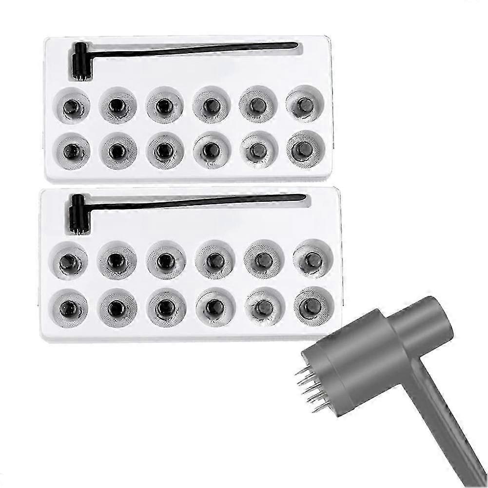 2BOX (24PCS) 7 Star Needle & Dermal Hammer, Needle Set